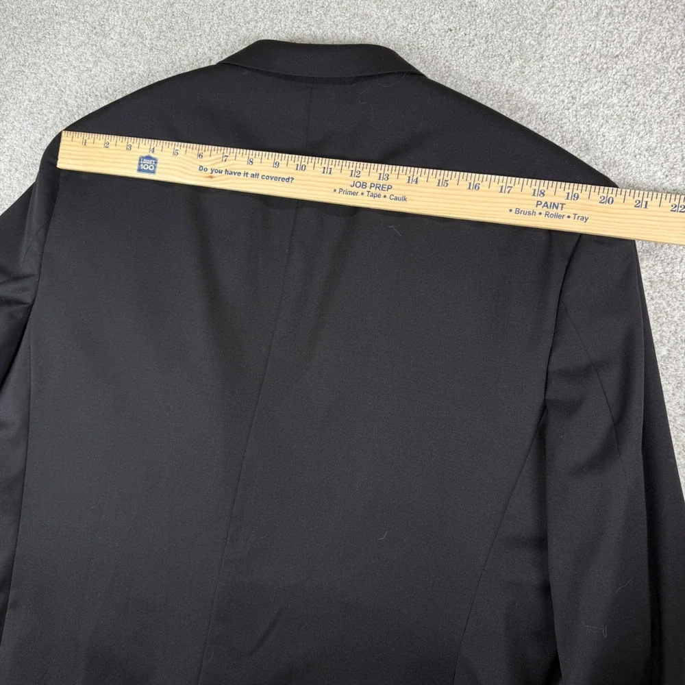 NEW Jos A Bank Sport Coat Mens 48L Black Traveler's Slim Fit 100% Wool